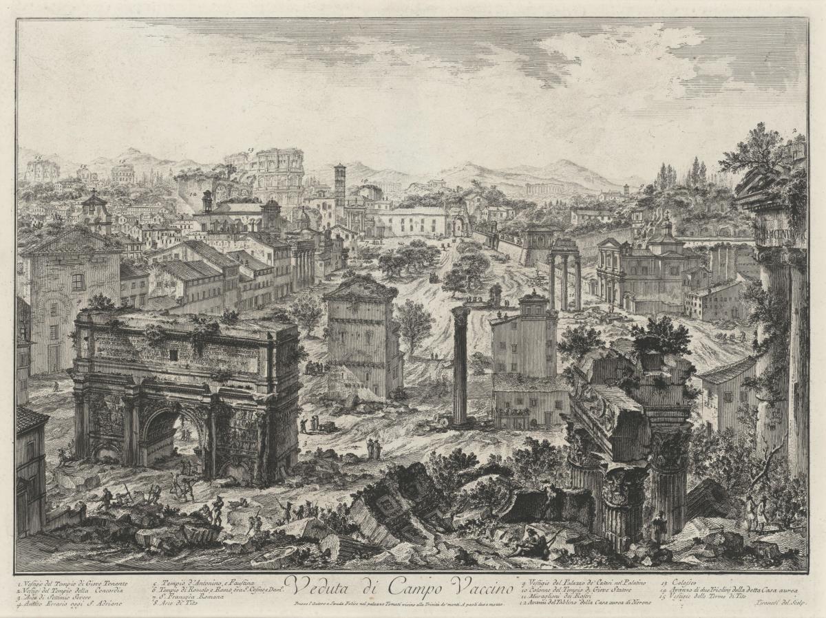 Ansicht des Forum Romanum (aus: Vedute di Roma)