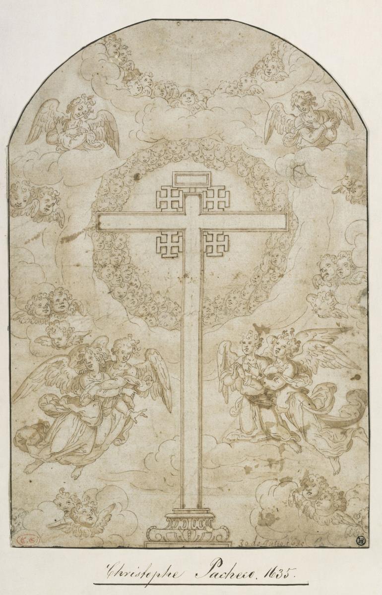 Anbetung des Kreuzes von Jerusalem in der Engelsglorie