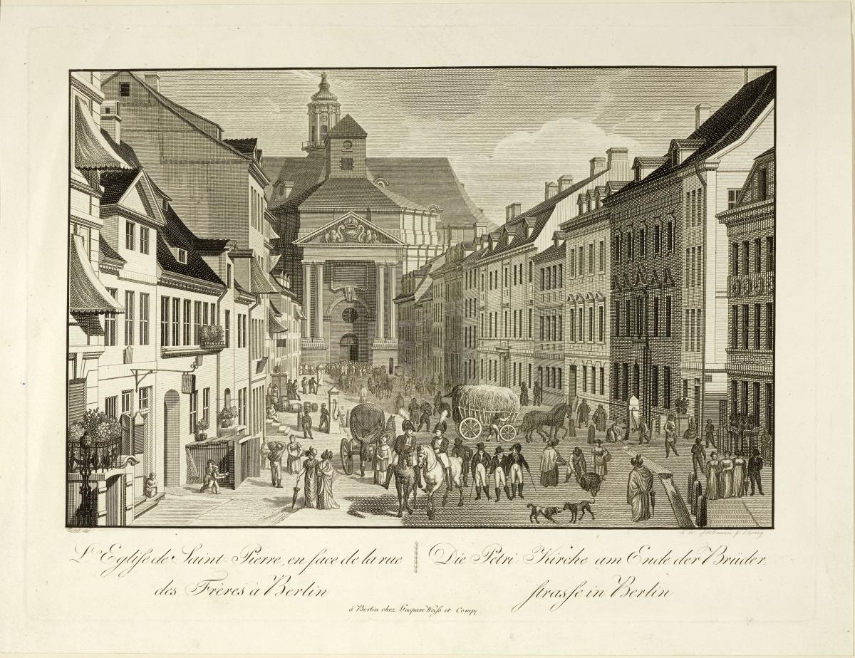Die Brüderstraße mit Petrikirche in Berlin