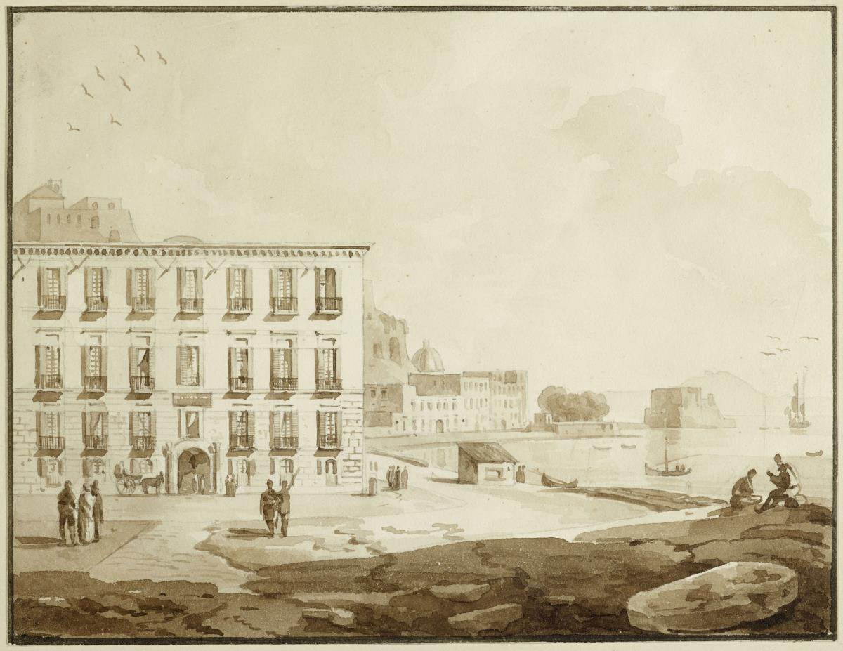 Der Albergo Vittoria an der Riviera di Chiaia in Neapel