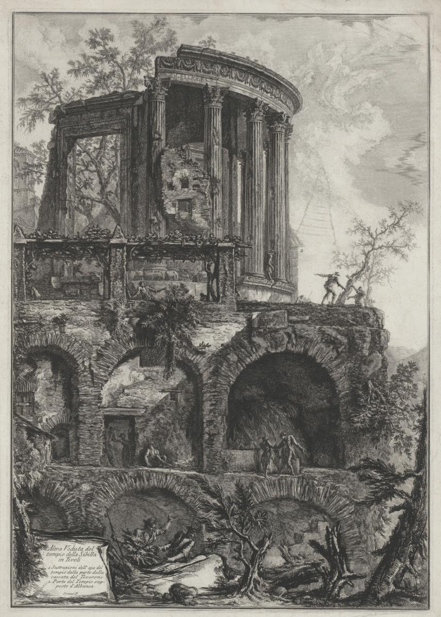 Andere Ansicht des Tempio della Sibilla in Tivoli