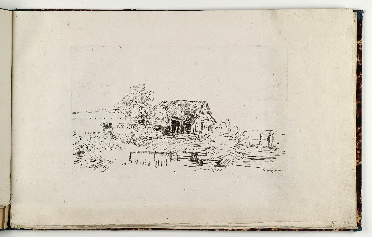 Bauernhaus. in: Recueil de differents sujets d’étude gravé d’après les dessins de Rembrandt par D. Laurentz