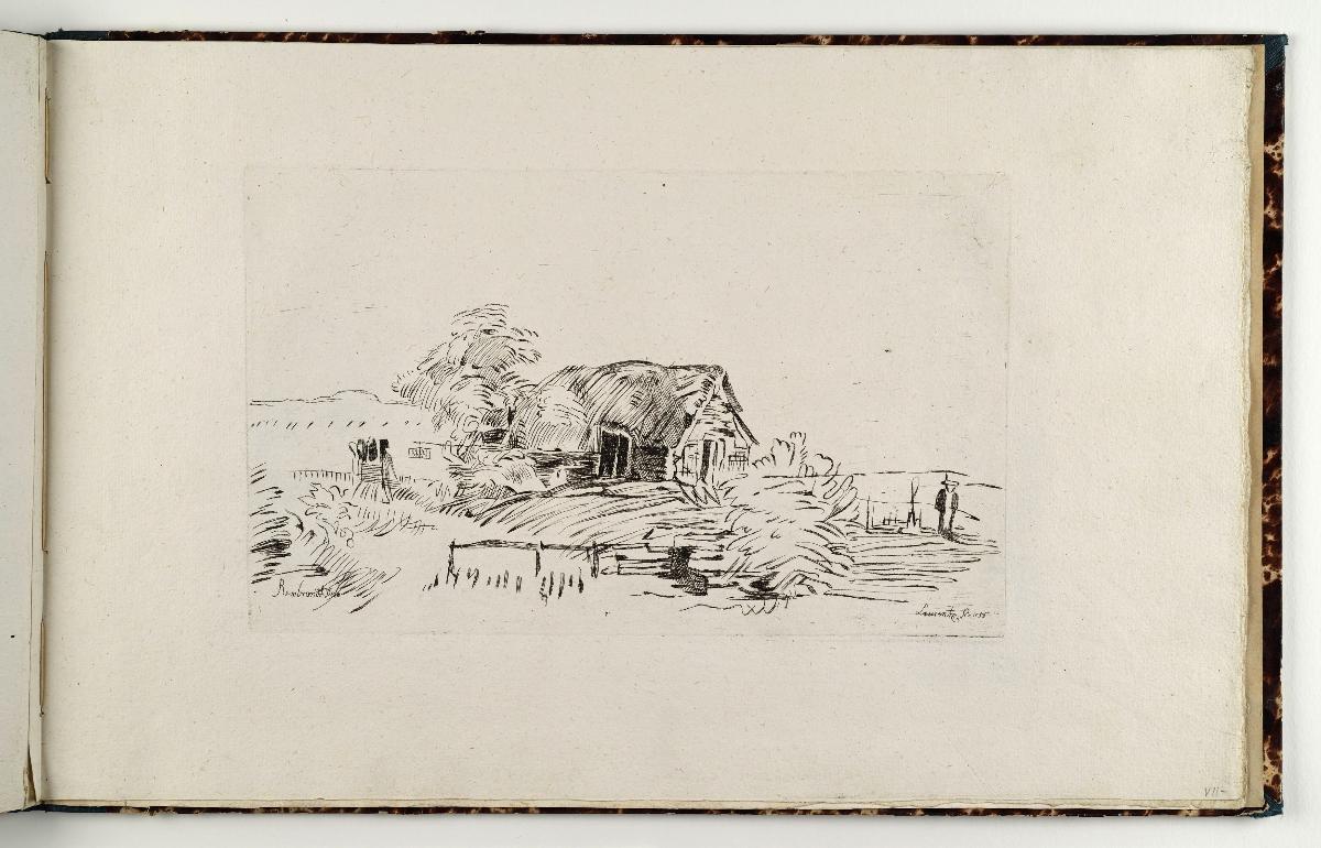Bauernhaus. in: Recueil de differents sujets d’étude gravé d’après les dessins de Rembrandt par D. Laurentz