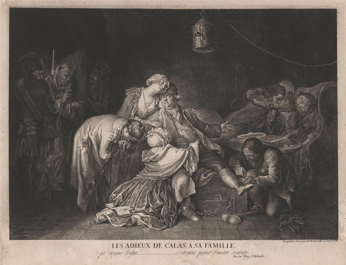 Der Abschied des Jean Calas von seiner Familie