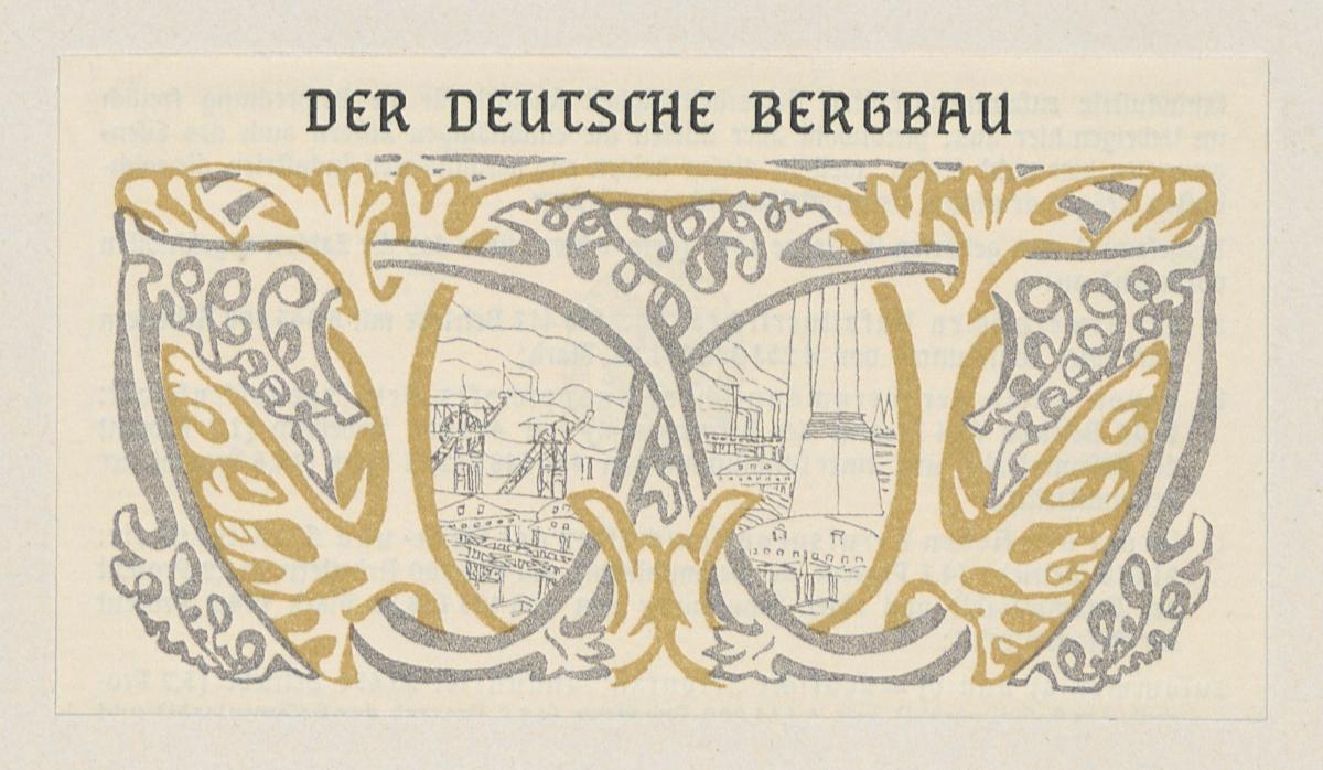 Der deutsche Bergbau. Aus: Amtlicher Katalog des Deutschen Reiches. Weltausstellung in Paris 1900