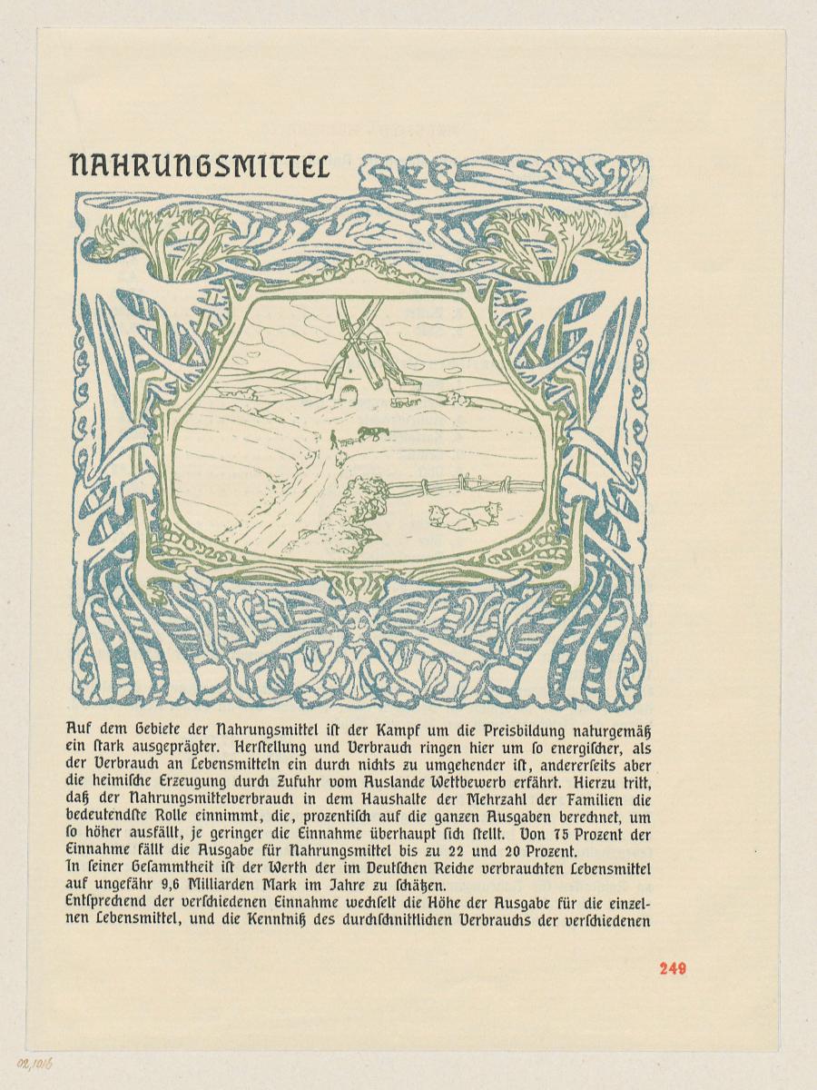 Nahrungsmittel. Aus: Amtlicher Katalog des Deutschen Reiches. Weltausstellung in Paris 1900
