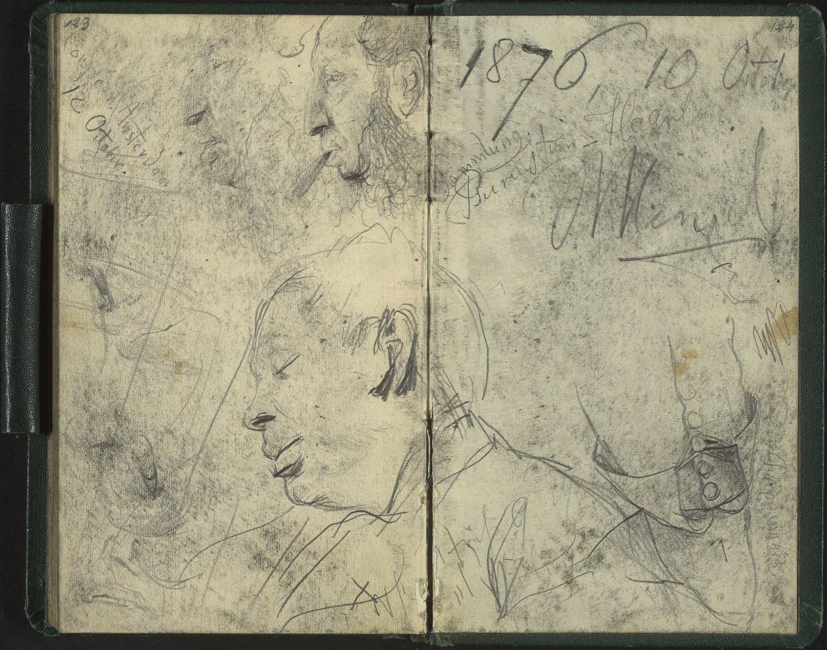 Mann mit Zigarre, schlafender Mann, Armstudie, Notizen, Amsterdam