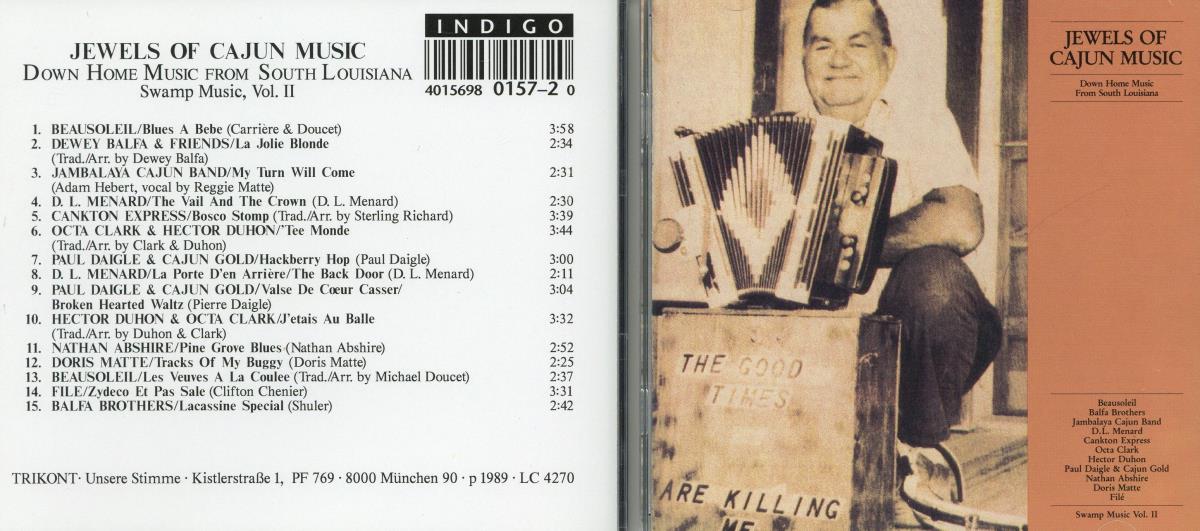 Swamp Music Vol. II. Jewels of Cajun Music.