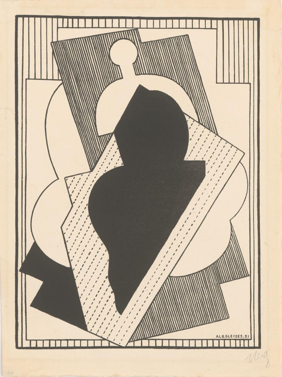 Composition cubiste (Centre Noir). Blatt aus der Mappe „Die Schaffenden“