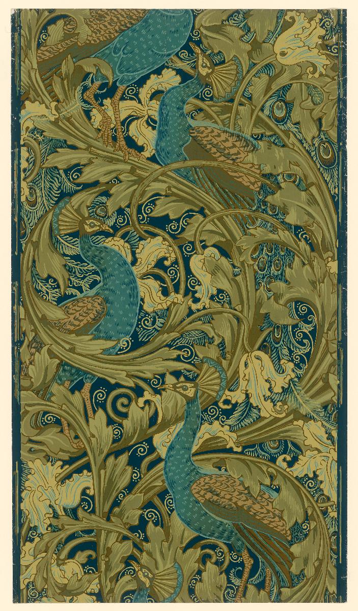 Tapetenmuster Peacock Garden
