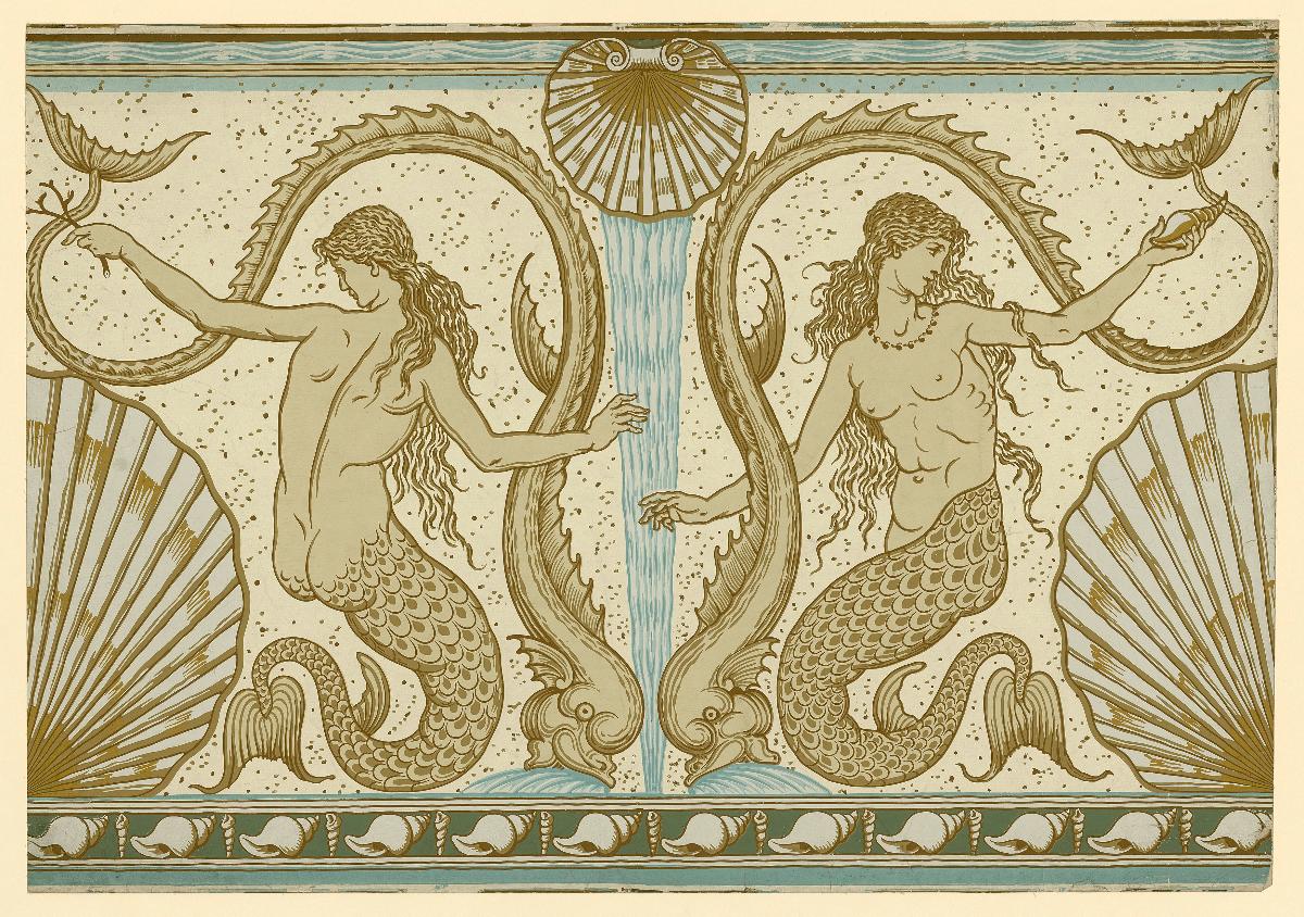 Muster Tapetenfries Mermaid