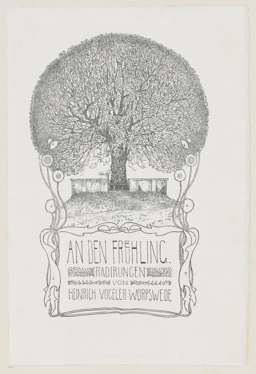 Titelblatt zu Heinrich Vogeler, An den Frühling (Radirungen)