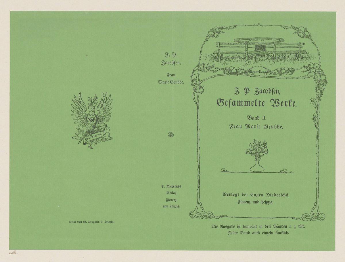 J. P. Jacobsen, Frau Marie Grubbe (Gesammelte Werke, Bd. II)