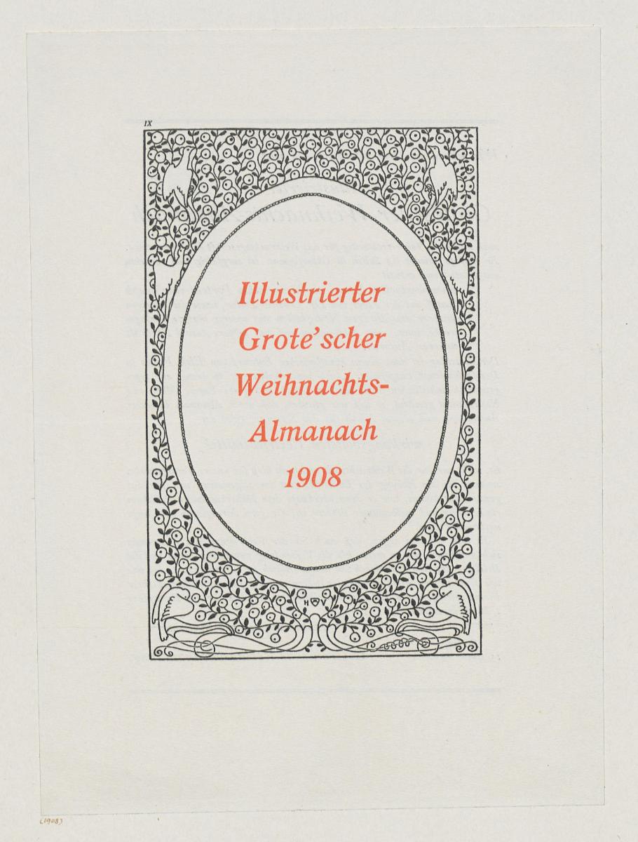 Illustrierter Grote'scher Weihnachts-Almanach 1908
