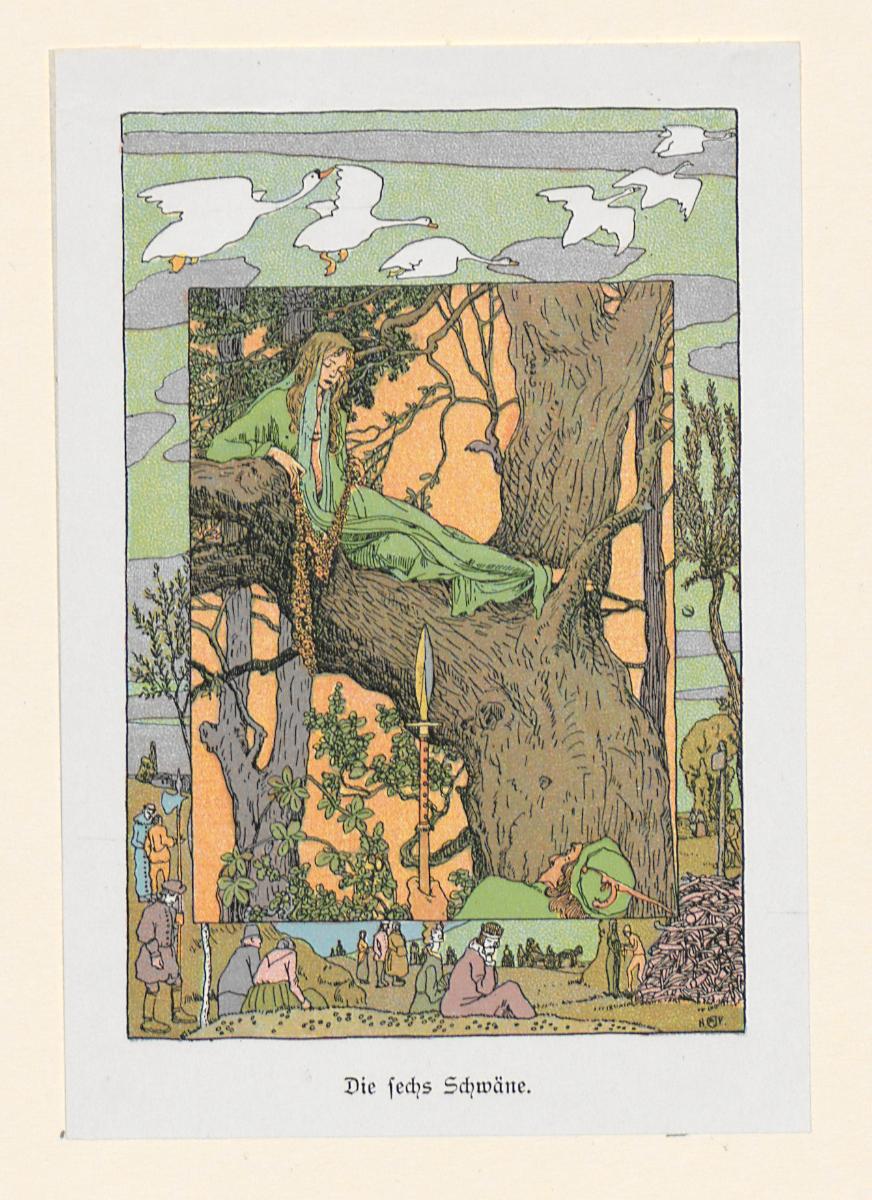Die sechs Schwäne (zu Brüder Grimm, Kinder- und Hausmärchen)
