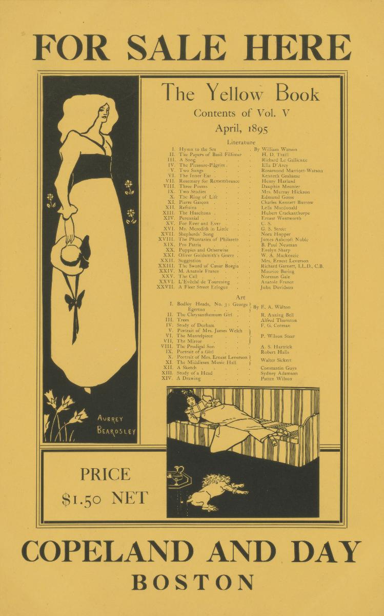 For sale here the Yellow Book Contents of Vol. V April 1895