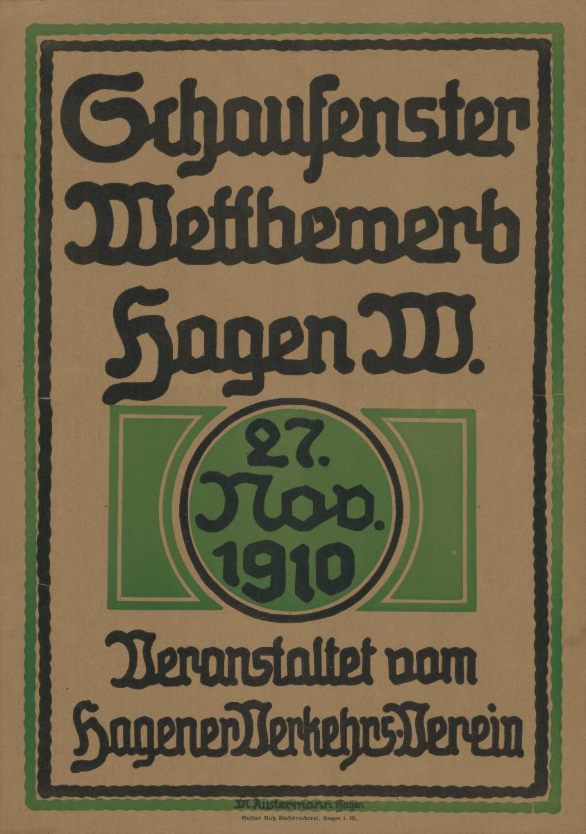 Schaufenster-Wettbewerb 1910. Hagener Verkehrsverein