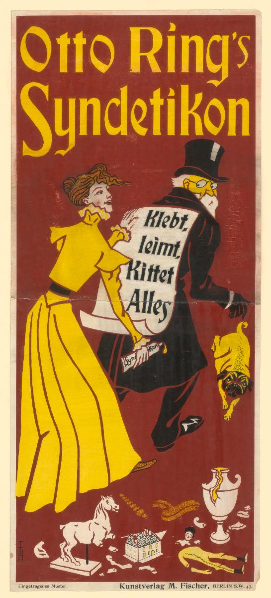 Otto Ring's Syndetikon klebt, leimt, kittet alles