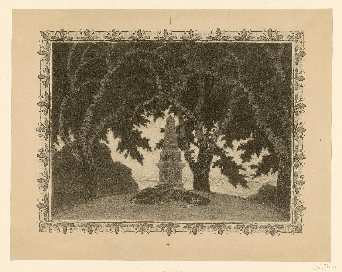 Bismarck-Denkmal mit Bäumen