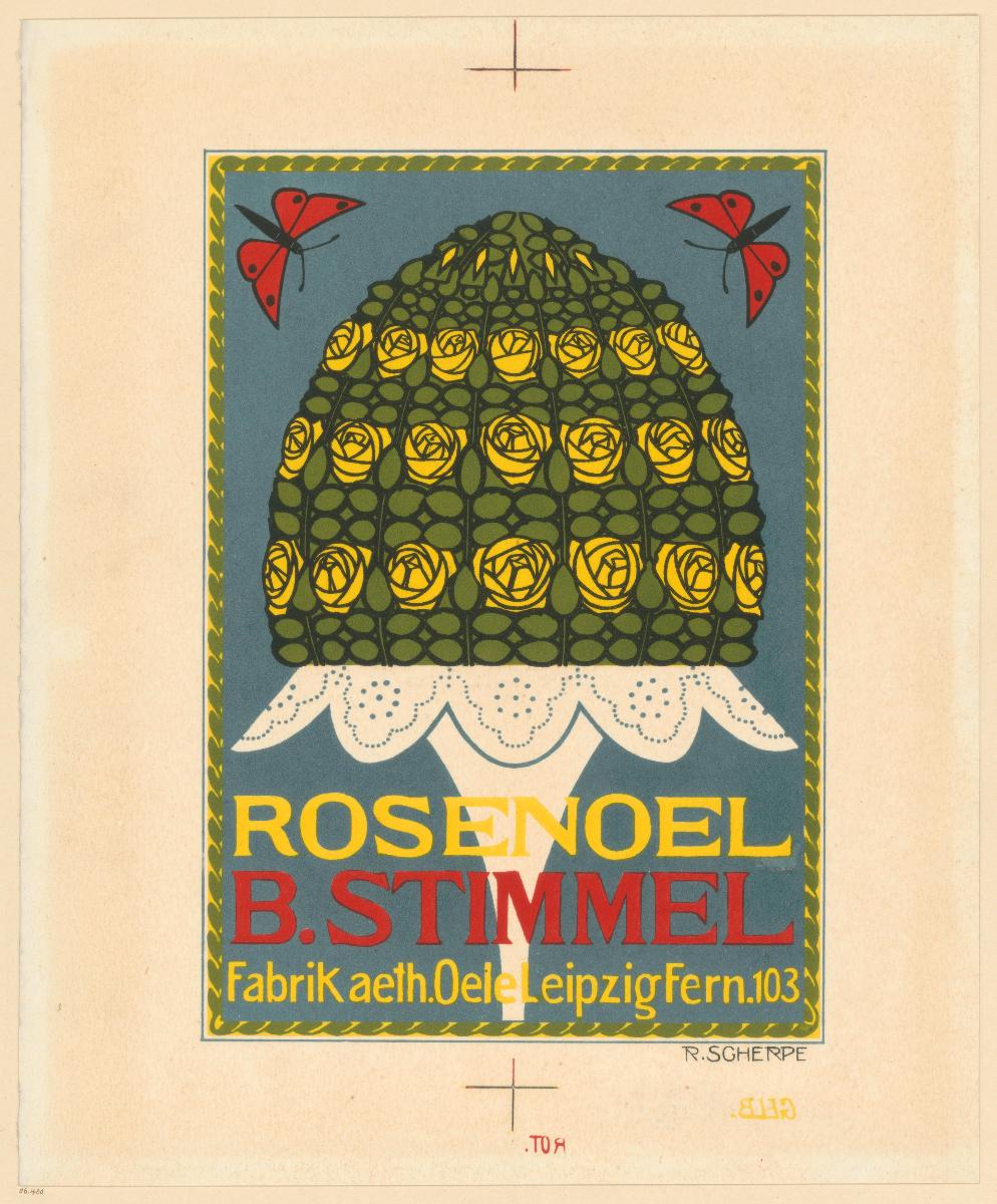 Rosenöl B. Stimmel. Fabrik ätherischer Öle Leipzig