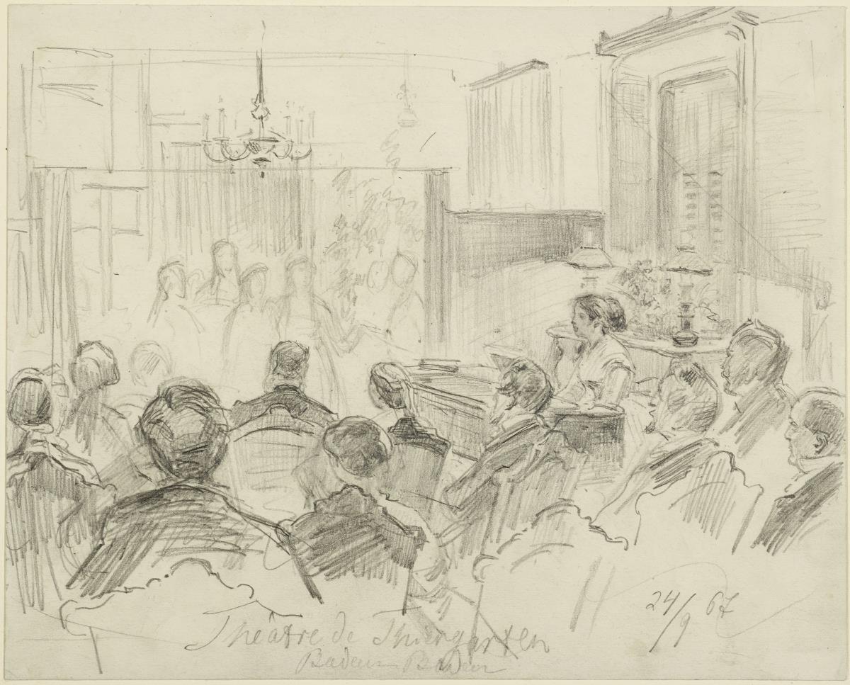 König Wilhelm I. von Preussen im Theâtre de Thiergarten in Baden-Baden am 24.9.1867