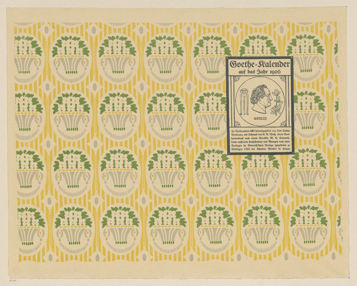 Einband zu Goethe-Kalender auf das Jahr 1906