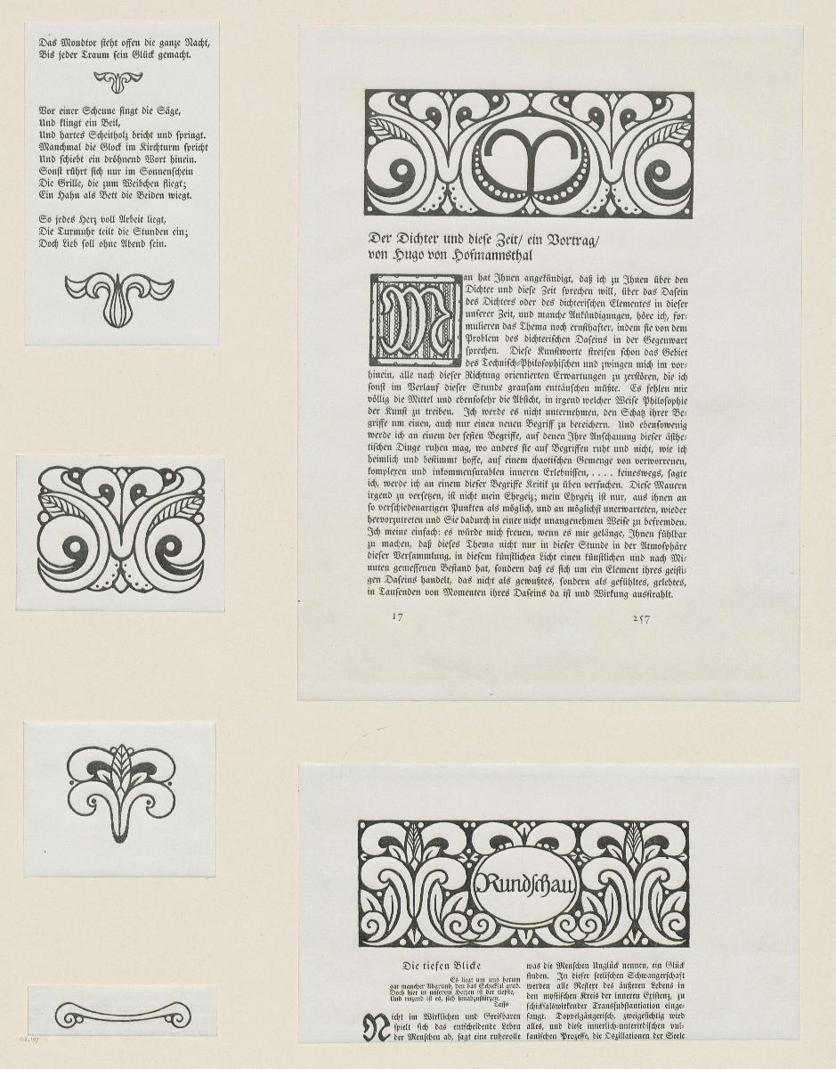 Vignetten für Die neue Rundschau XVIII. Jahrgang der freien Bühne 1907