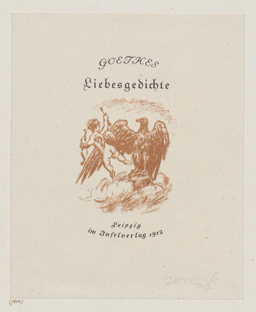 Titelblatt zu Goethes Liebesgedichte