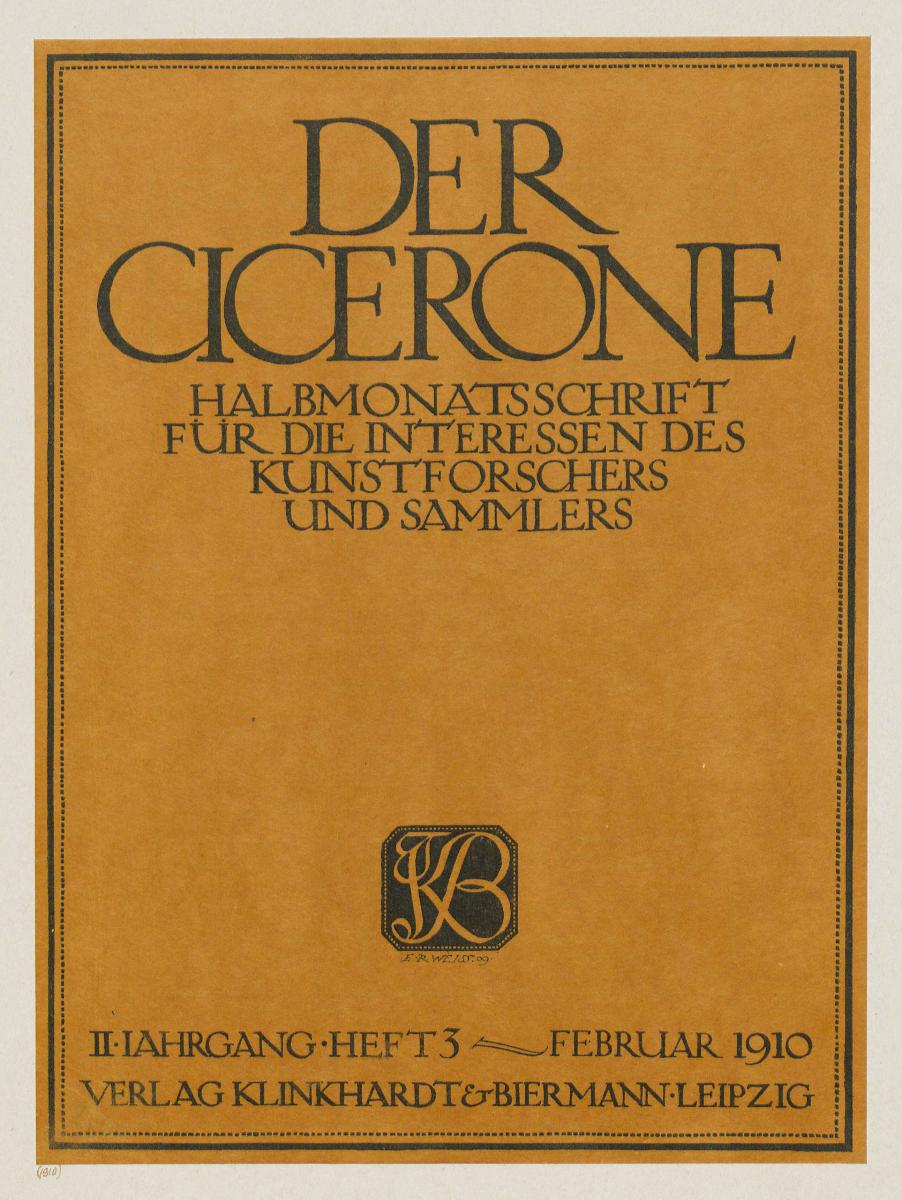 Einband zu Der Cicerone 2. Jahrgang Heft 3 Februar 1910