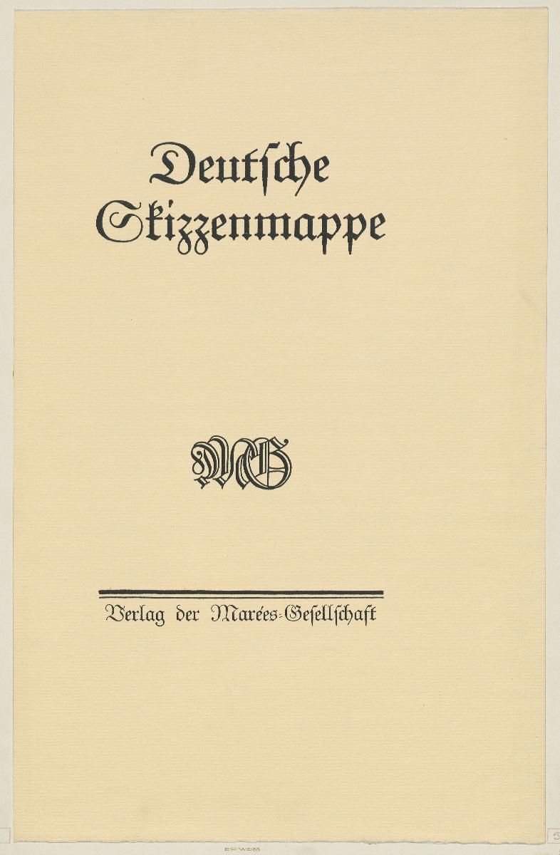 Probedruck des Umschlags von Deutsche Skizzenmappe
