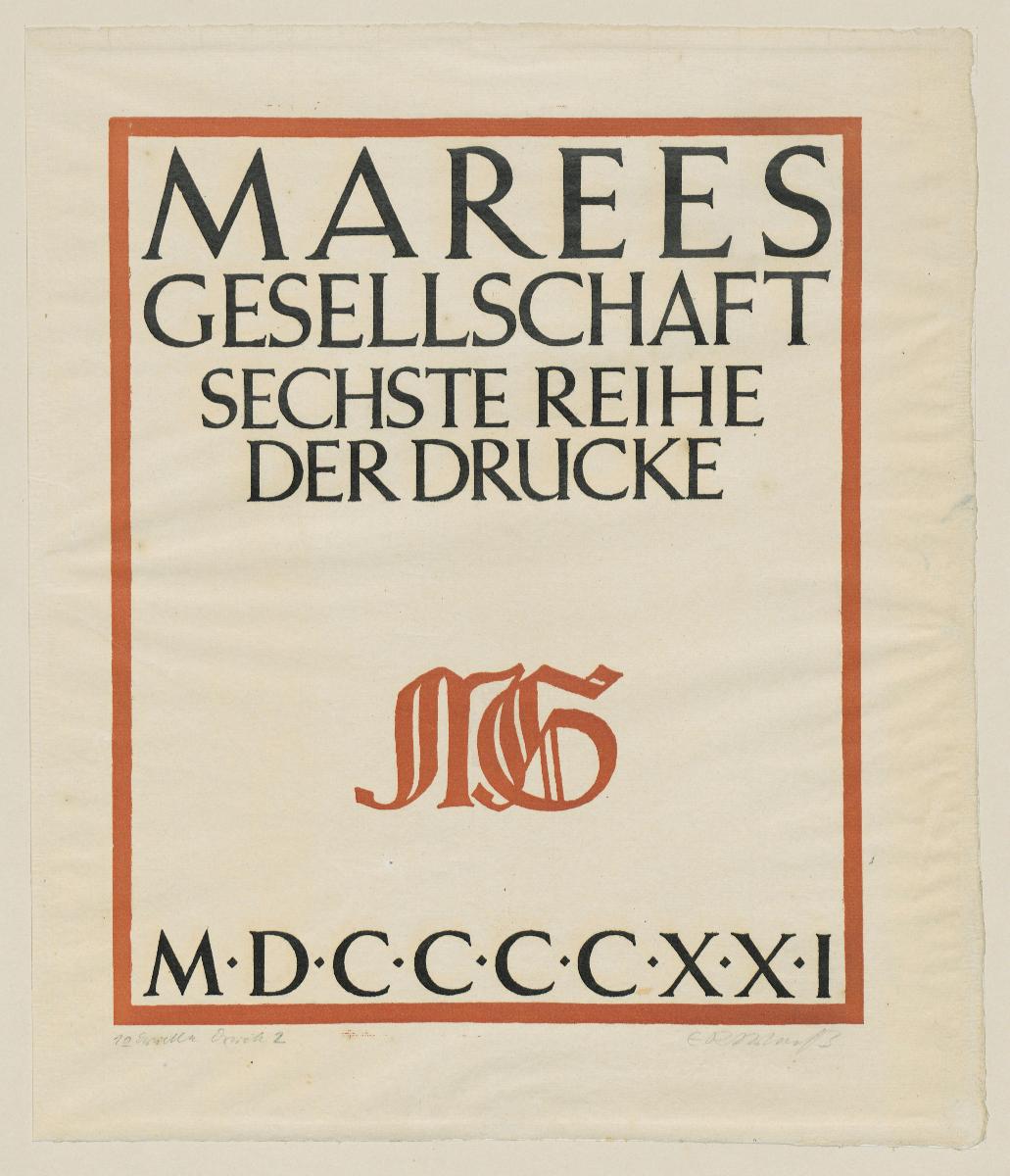 Einband zu Marées-Gesellschaft Sechste Reihe der Drucke