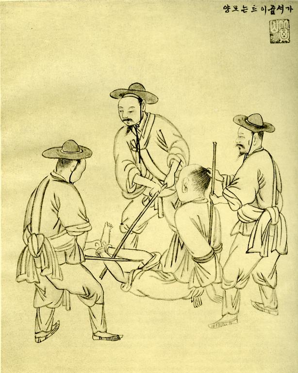 die Folter "Kasŏchyuri" (가서쥴이트는모양 kasǒchyuri t'ǔnǔn moyang)