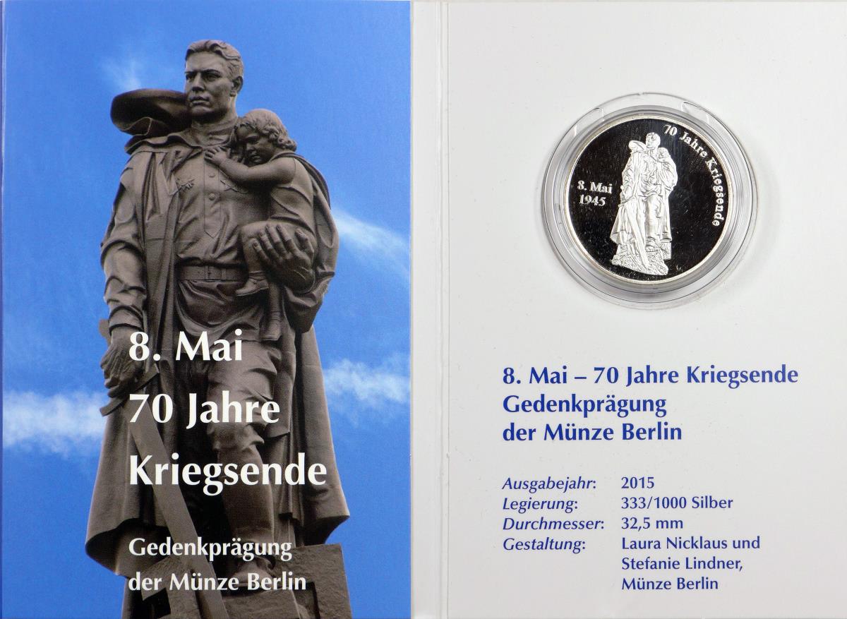 8. Mai – 70 Jahre Kriegsende. Gedenkprägung der Münze Berlin