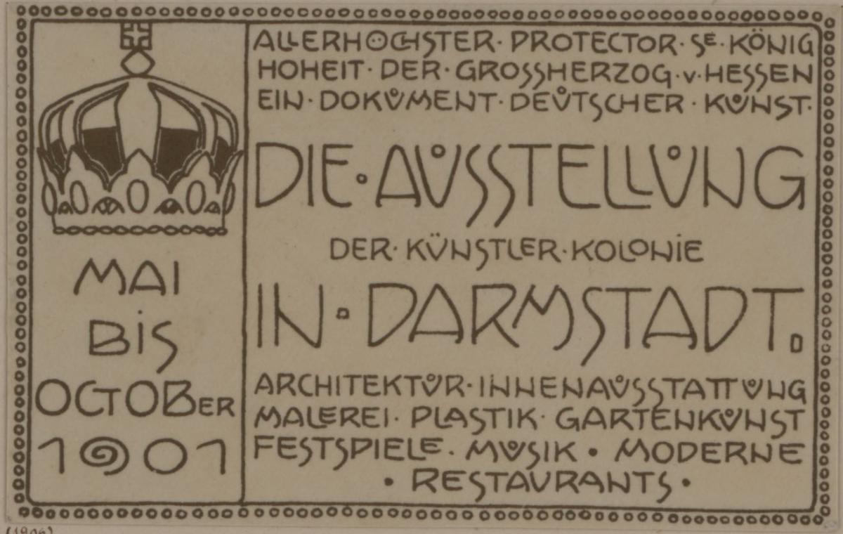 Die Ausstellung der Künstlerkolonie in Darmstadt. Mai bis October 1901