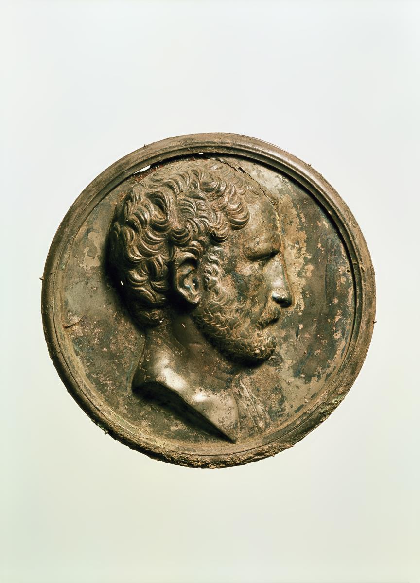 Reliefemblem mit Porträt des Demosthenes