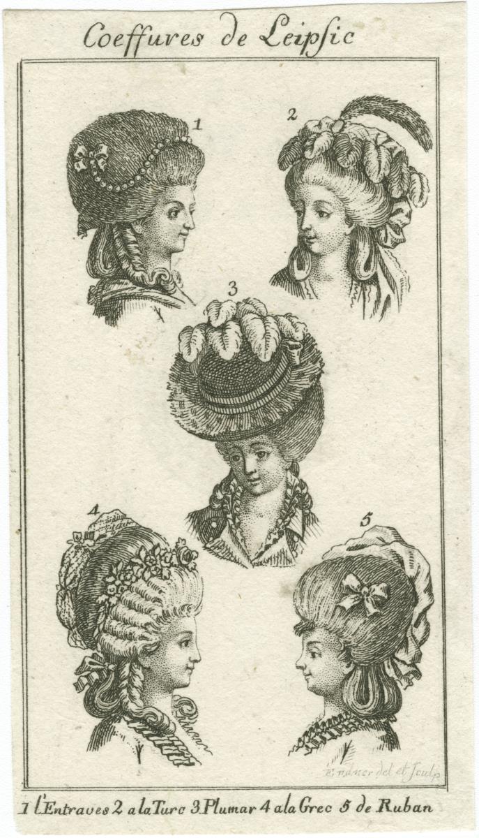 Göttinger Taschenkalender: Leipziger Frisuren und Hutmoden