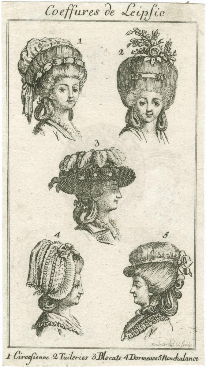 Göttinger Taschenkalender: Leipziger Frisuren und Hutmoden