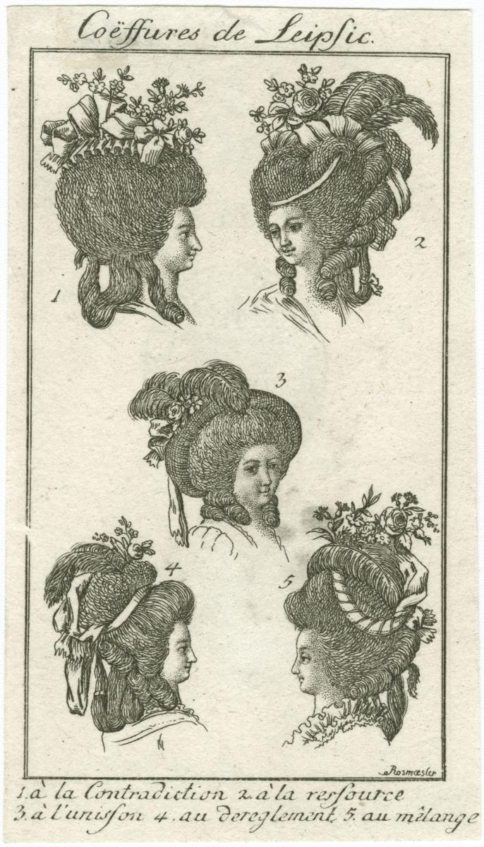 Göttinger Taschenkalender: Leipziger Frisuren und Hutmoden