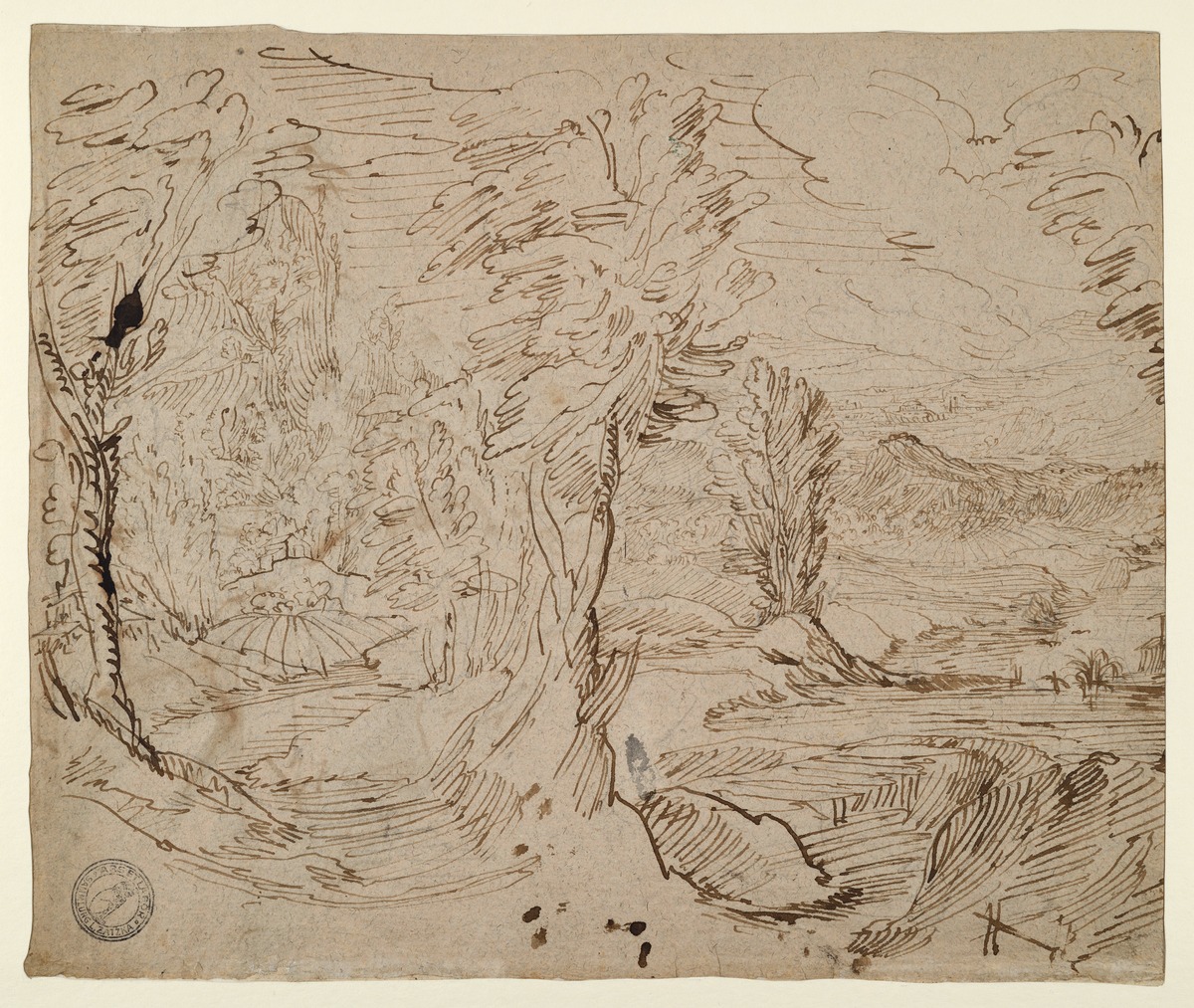 Berglandschaft mit Aussicht in ein weites Tal