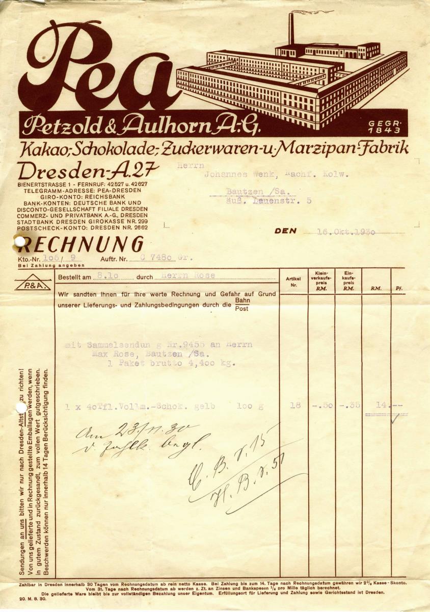 Pea Petzold & Aulhorn A.G. Dresden