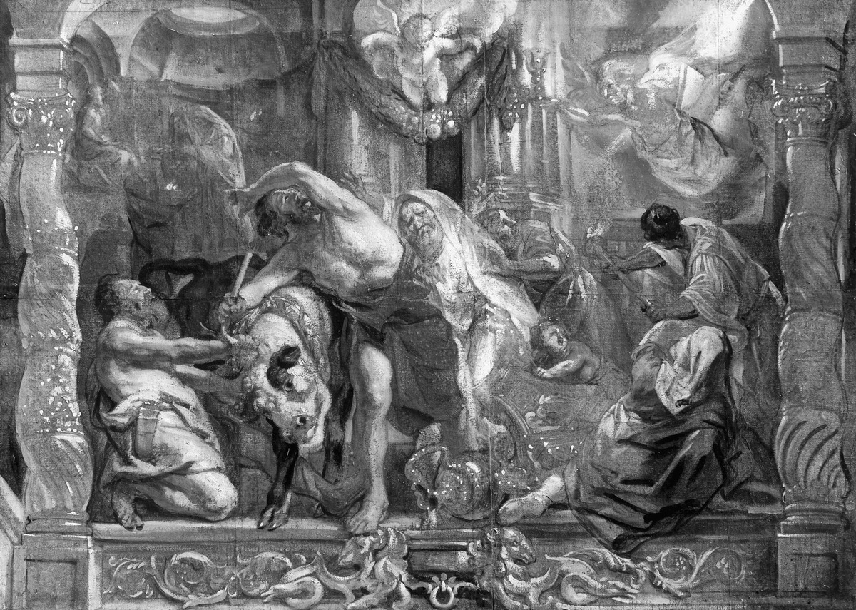 Triumph des Abendmahls über das blutige Opfer des Heidentums