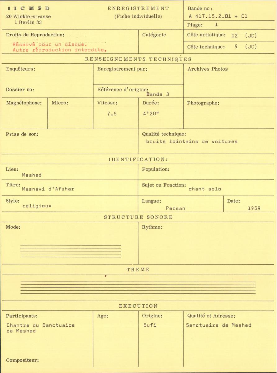 Iran / Meshed / Chants religieux Sufi