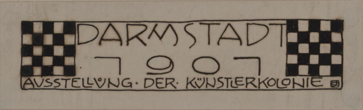 Entwurfszeichnung zur Ausstellung der Künstlerkolonie Darmstadt 1901