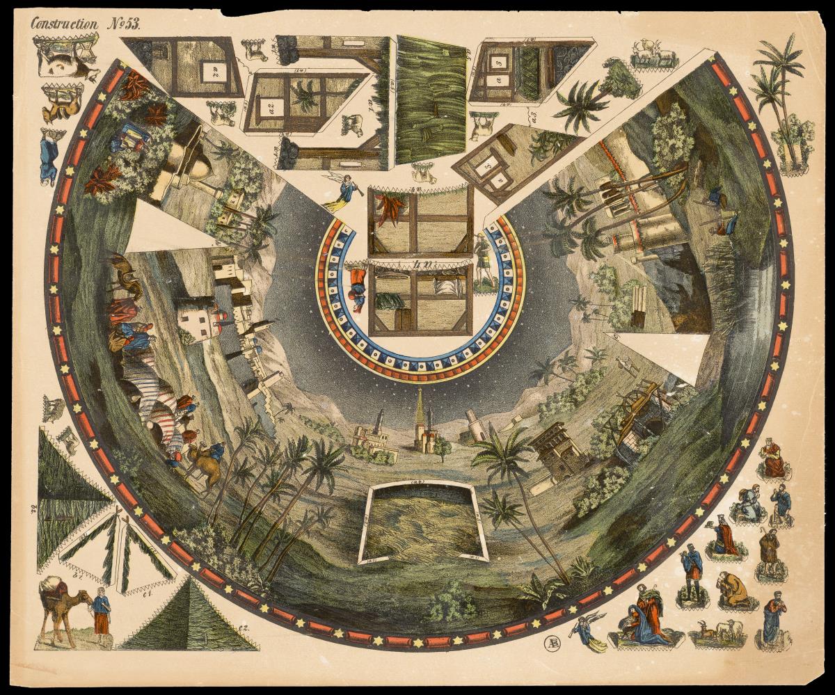 Construction No.53 [Lampenschirm: Palästina mit Krippe]