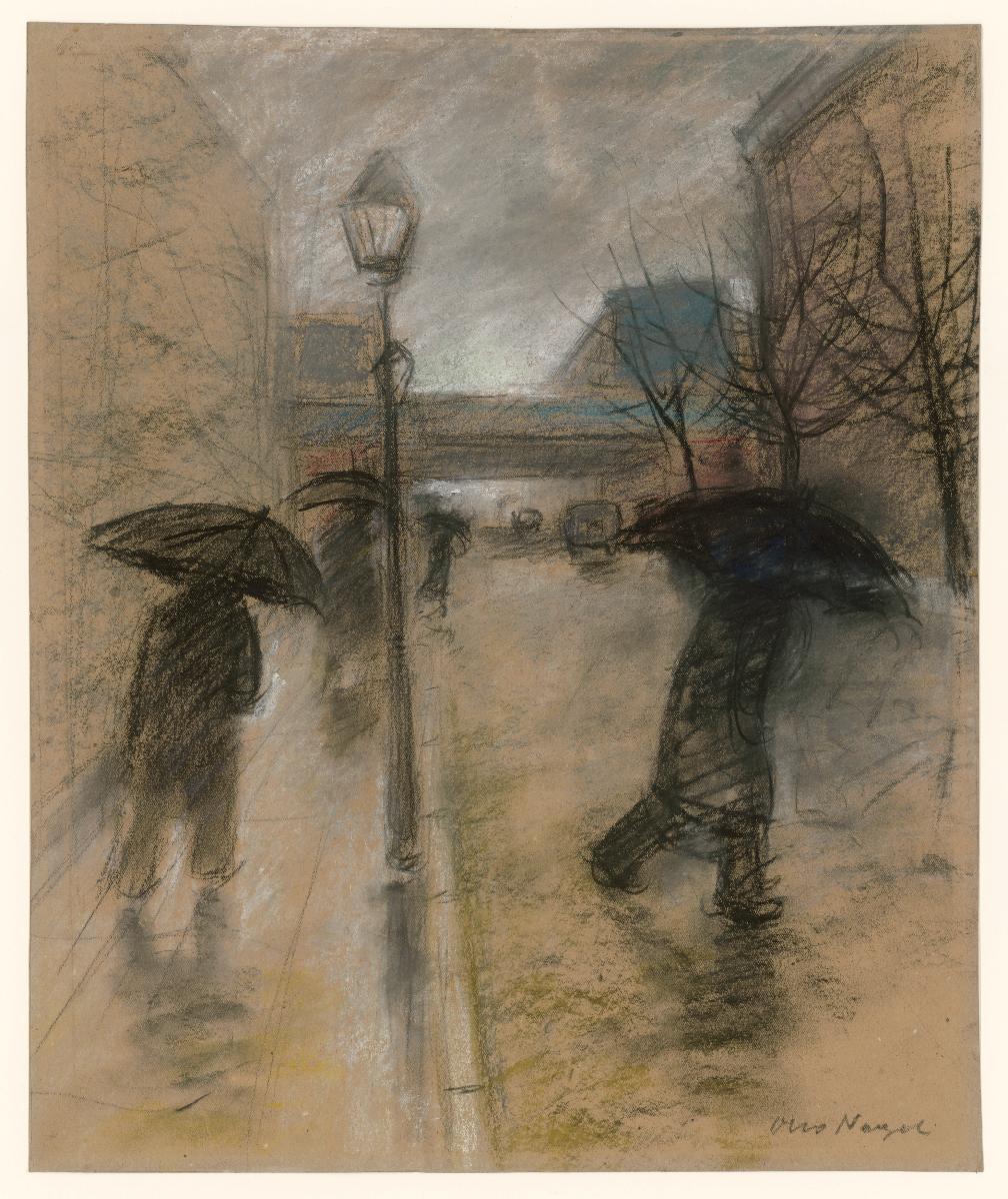 Berliner Straße im Regen