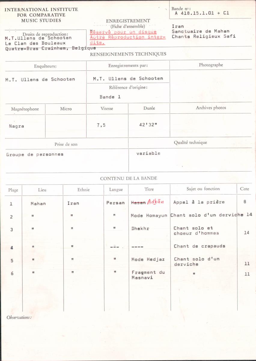 Iran / Sanctuaire de Mahan / Chants Religieux Sufi