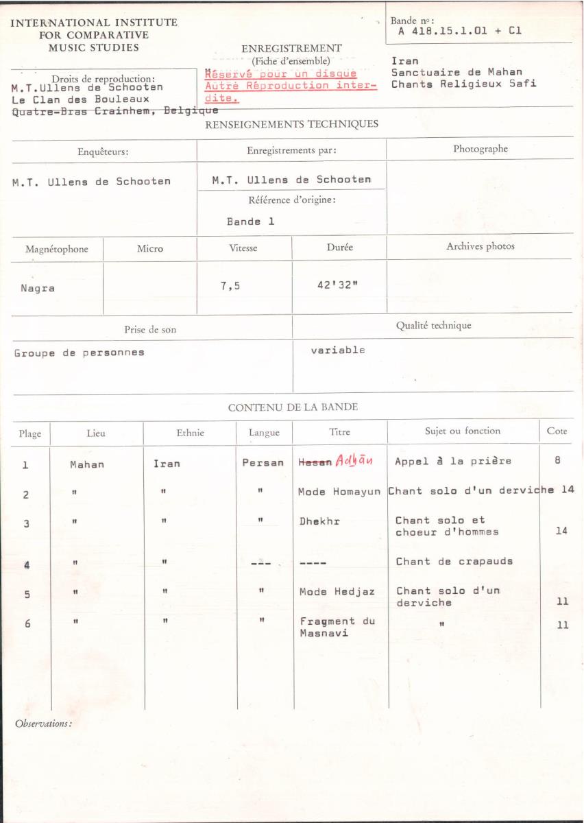 Iran / Sanctuaire de Mahan / Chants Religieux Sufi