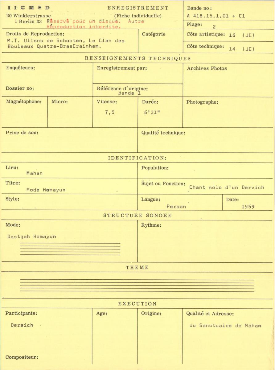 Iran / Sanctuaire de Mahan / Chants Religieux Sufi