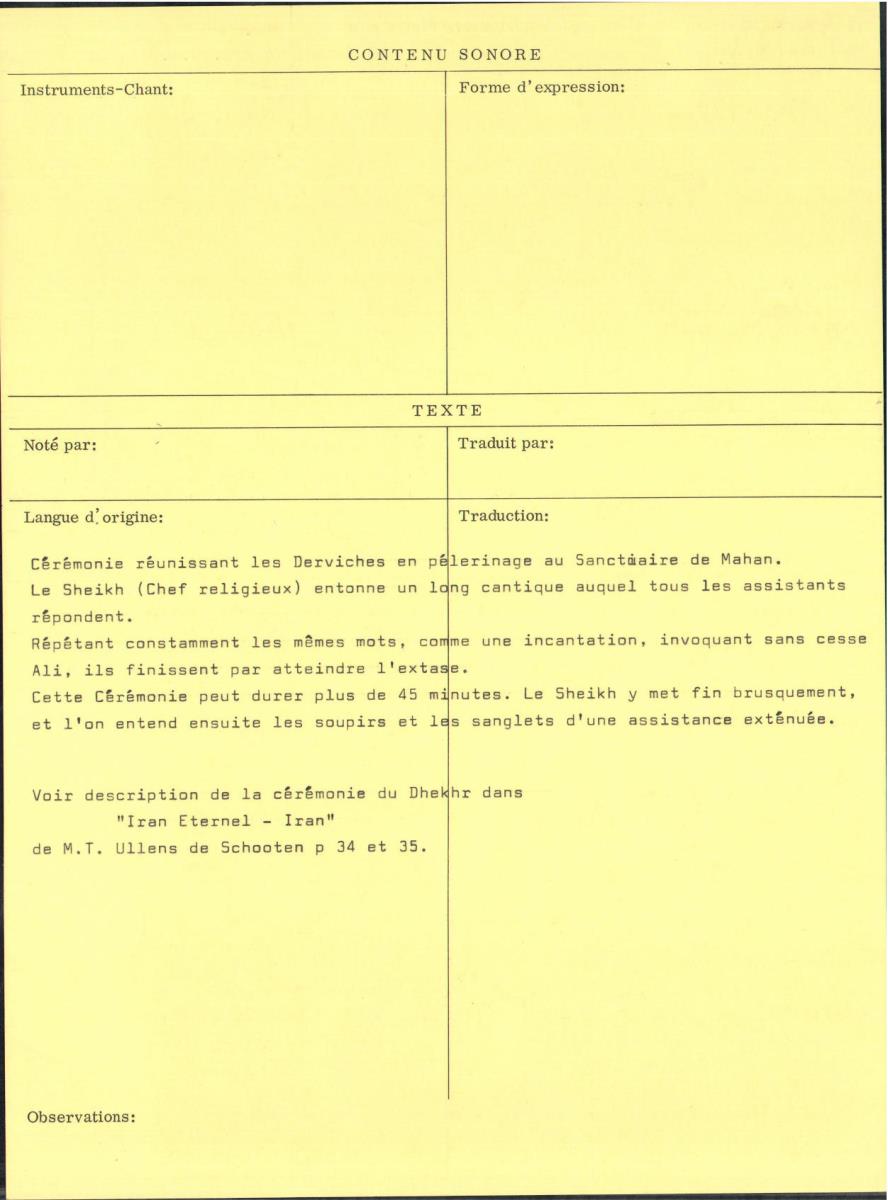 Iran / Sanctuaire de Mahan / Chants Religieux Sufi