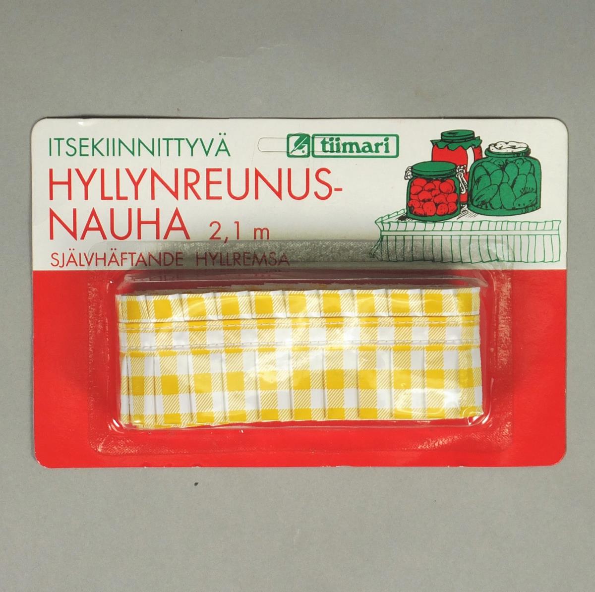 itsekiinnittyvä Hyllynreusnusnauha [dt.: selbstklebende Borte]